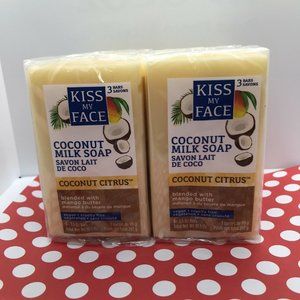 2 Kiss My Face Pure Coconut Milk Soap 3-Pack Each…